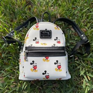 LOUNGEFLY x DISNEY MICKEY MOUSE BACKPACK RED YELLOW BLACK CREAM WHITE